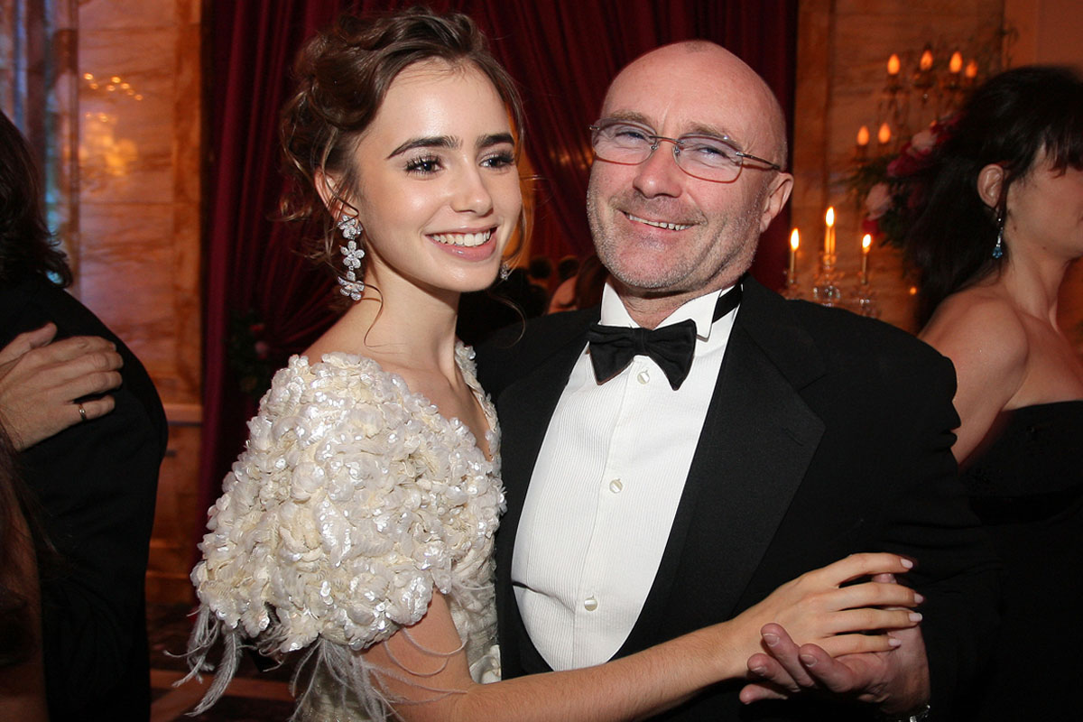 The Complicated Relationship Phil Collins And His Daughter Lily Collins Had The Complicated Relationship Phil Collins And His Daughter Lily Collins Had
