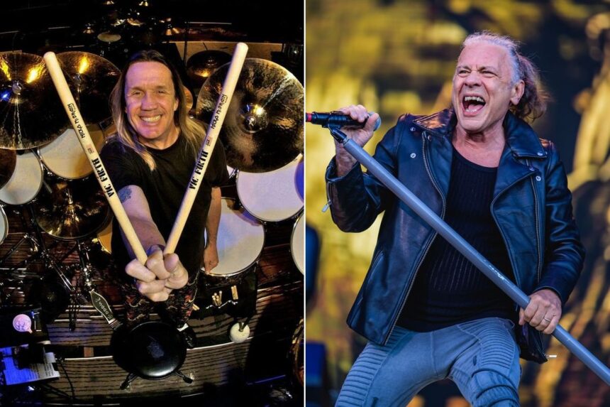 Nicko McBrain and Bruce Dickinson